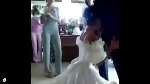 wedding, bride, blowjob, public