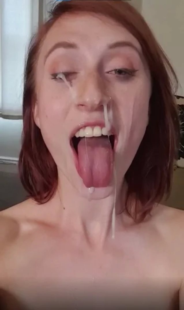 redhead, mirror, cumslut, cum, goon