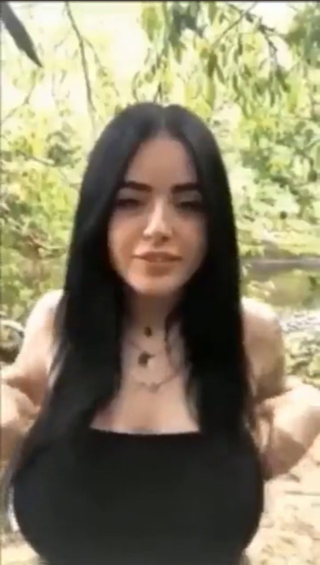 black hair, white, big boobs, tits, goth