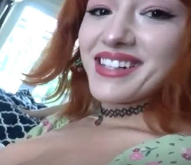 big tits, red hair, necklace