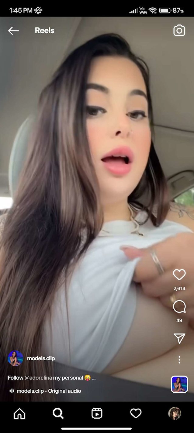 big tits instagram model