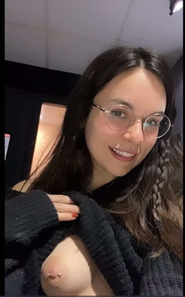 titflash, glasses, cute