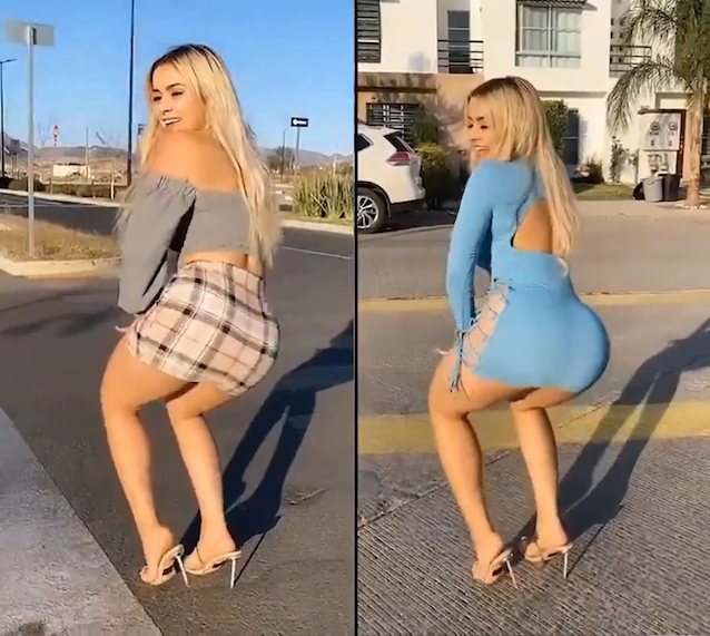 ass, legs, high heels, blonde, outside