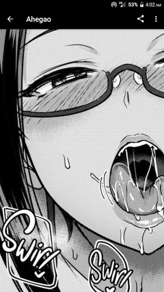 hentai, manga, ahegao, black hair, tongue