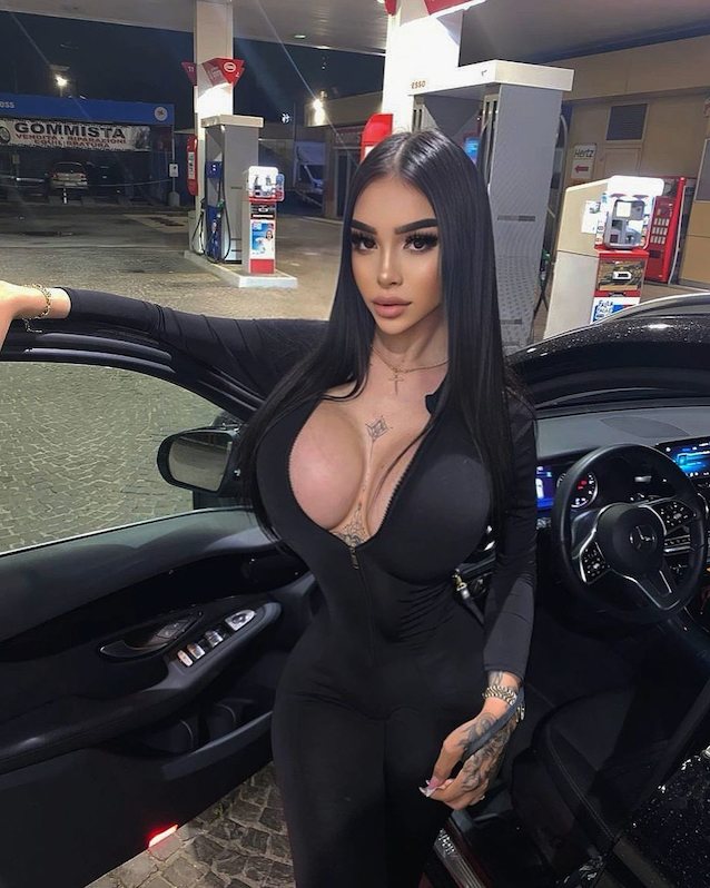 bimbo, car, big tits