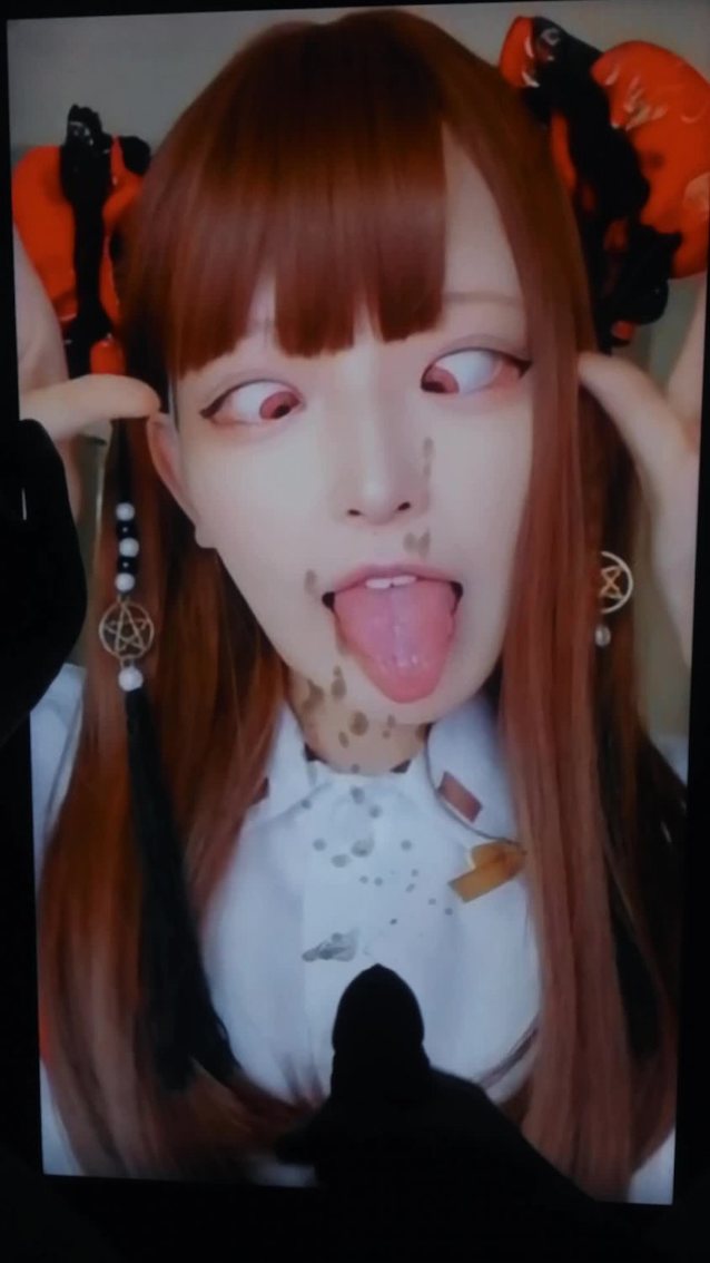 cumtribute, cosplay, ahegao, masturbation, japan