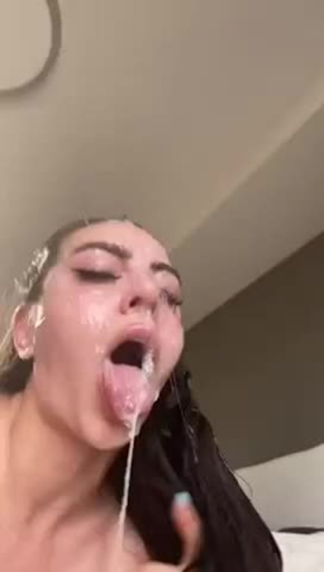 brown, bukkake, braces, cum, spit