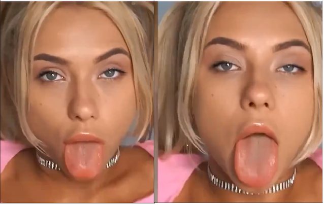 ahegao blonde blue eyes