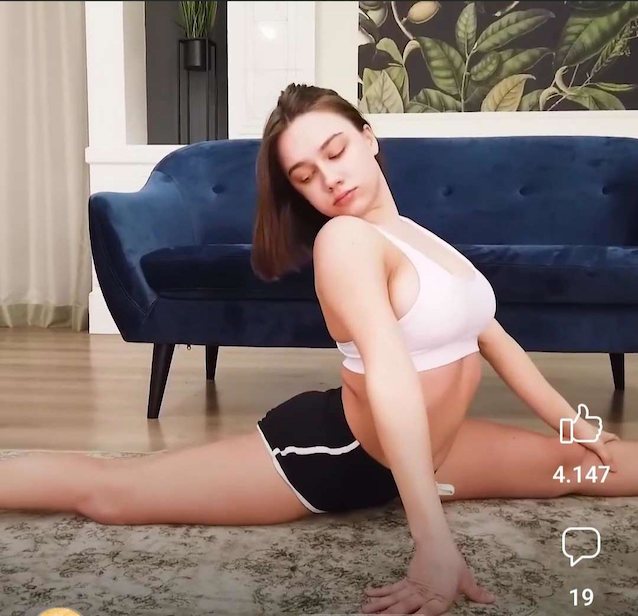 porn ad, yoga, young, beautiful