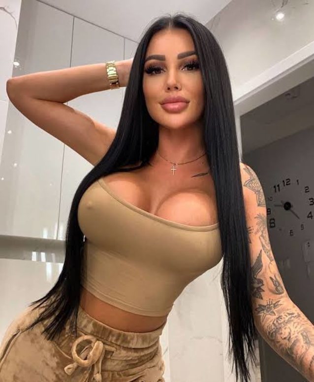 bimbo, brunette, big tits, sexy, surgery