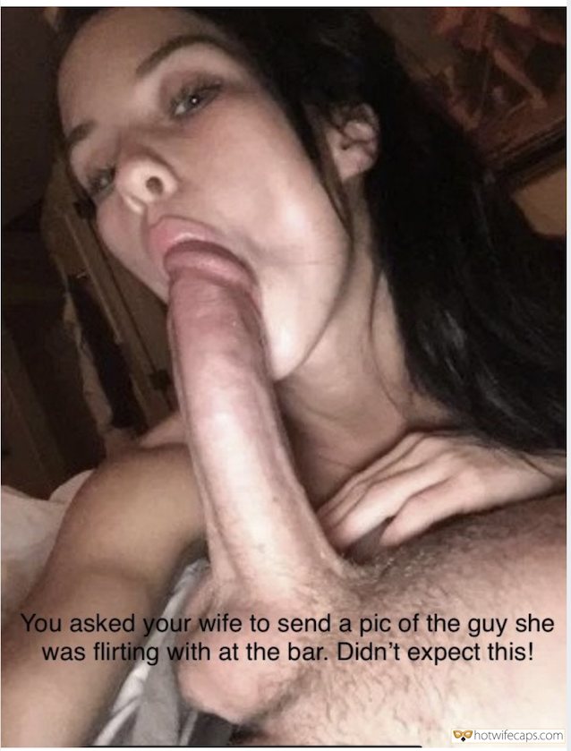 caption, blowjob, cuckold, white, big white cock