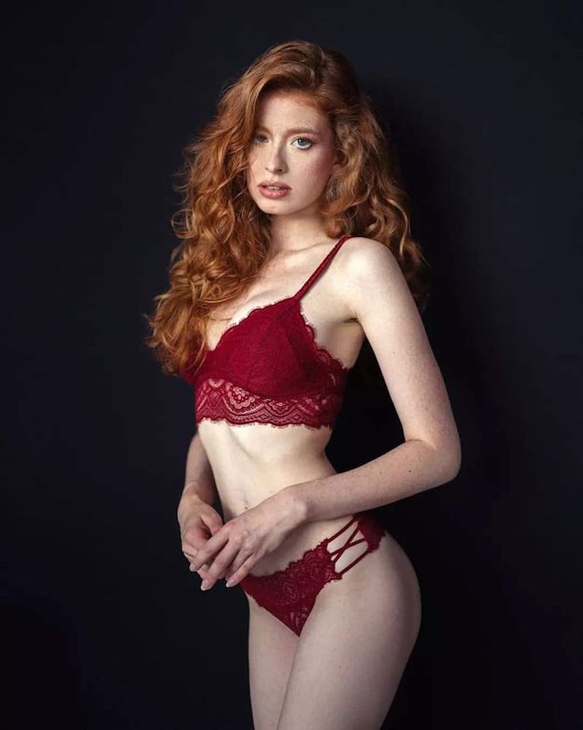 redhead, sexy, lingerie