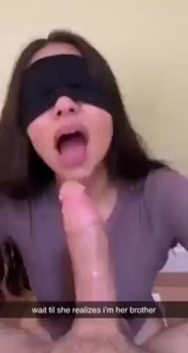 latina, blowjob, blindfolded, teen, deepthroat