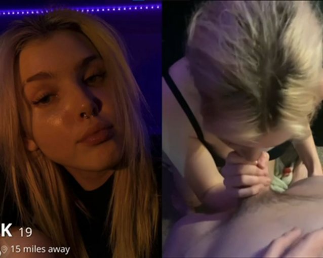 blonde blowjob pov