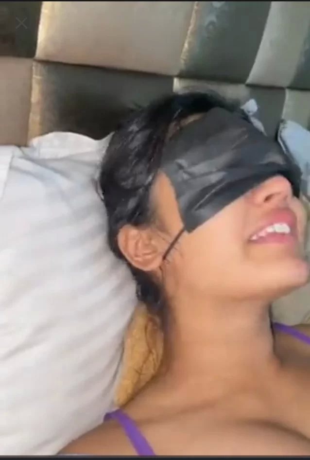 blindfold mask viral girl