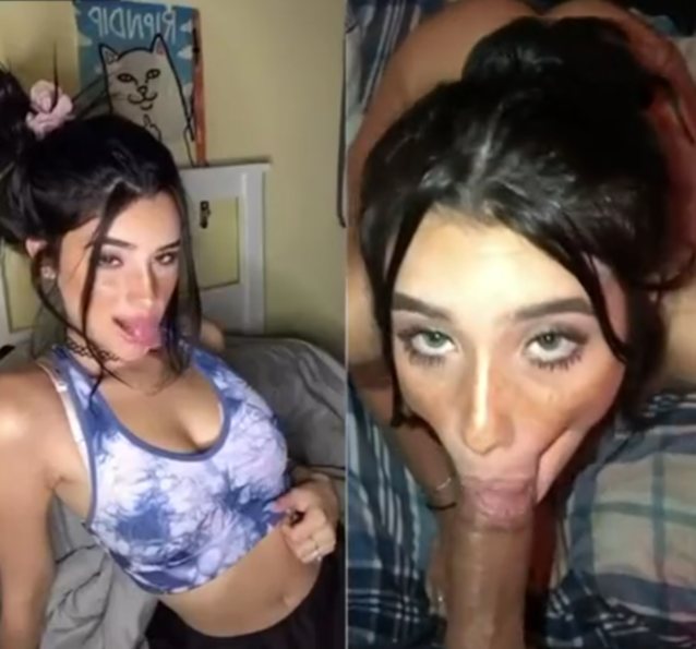 brunette blowjob dark hair