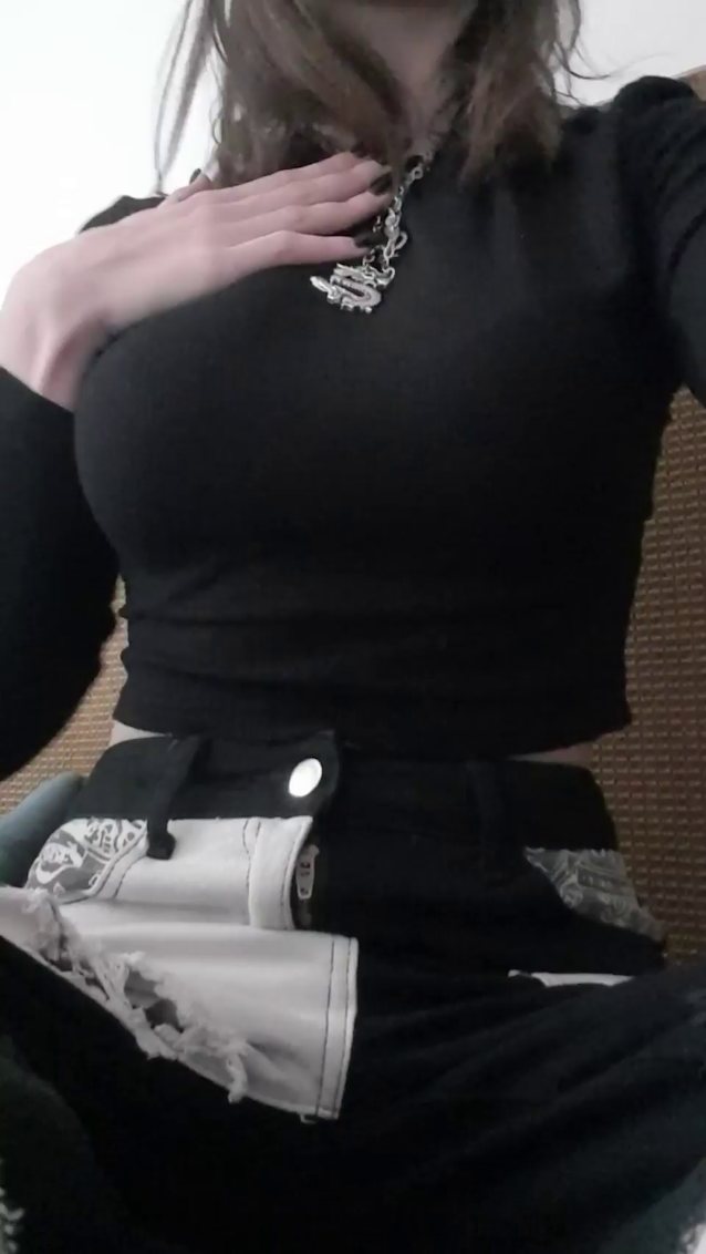 shirt, goth, boobs