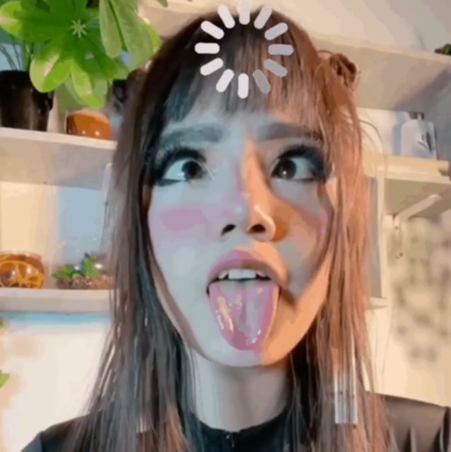 egirl, ahegao, brunette, solo, asian