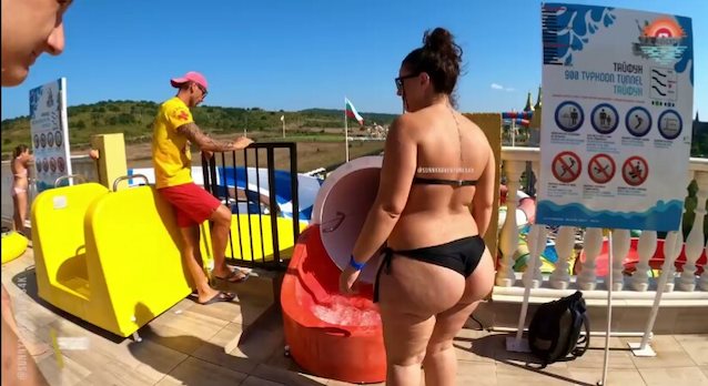 pawg, bikini, aquapark