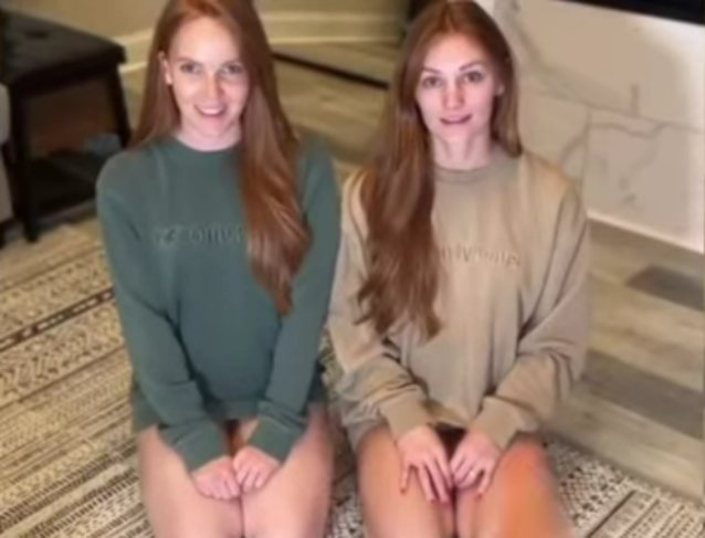 red head two girls threesome