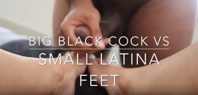 feet, interracial, footjob, white toenails, french tips