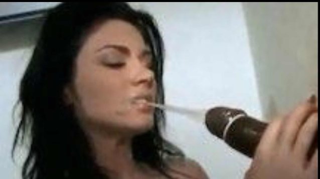 blowjob brunette interracial
