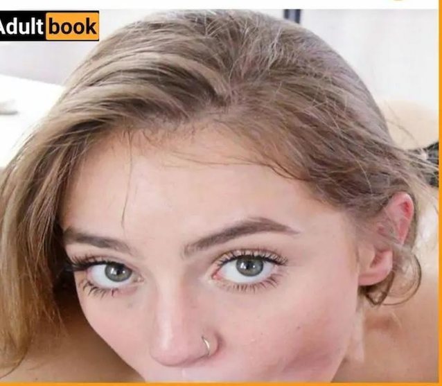 porn ad, blowjob, white girl, nose ring, big eyes