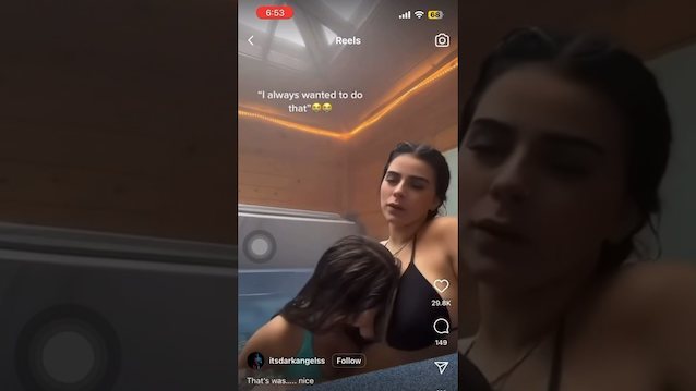 instagram reel tik tok post boobs