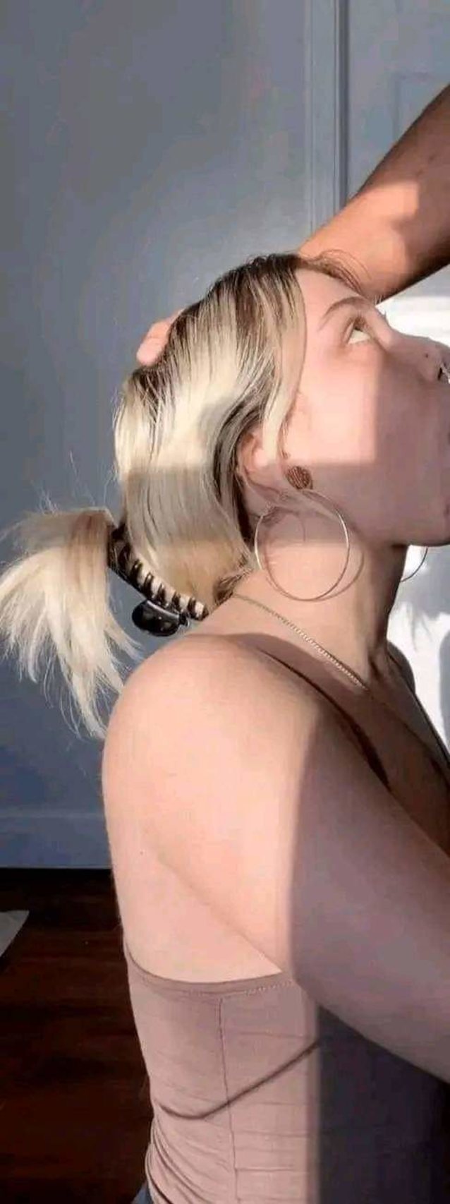 blowjob, blonde, nosering