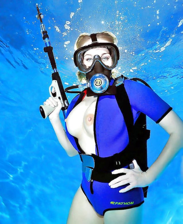 underwater, scuba, diving, mask