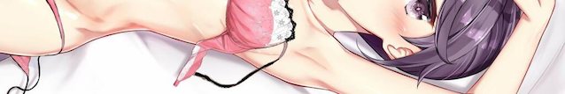 anime, hentai, armpits, pink bra, lingerie