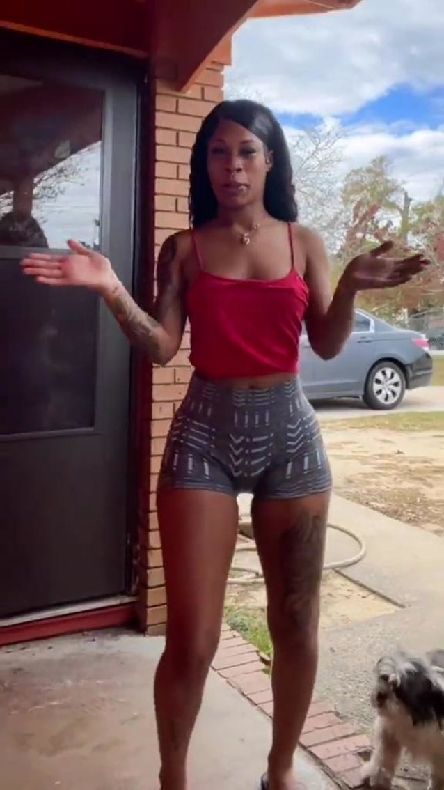 black girl tatted dancing
