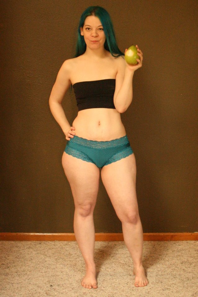 thighs, pear, bluehair, greenhair, thick