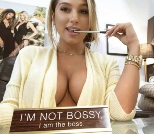 blonde, boss, sexy, hot, nice tits