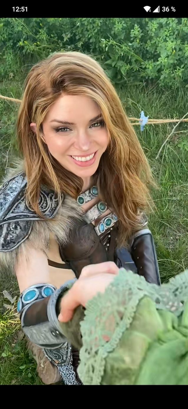 beauty, cosplay, redhead, aela the huntress, skyrim