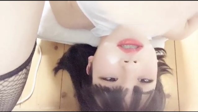 dark hair cum shot asian