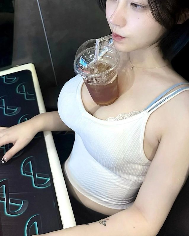 asian, boobs, drink