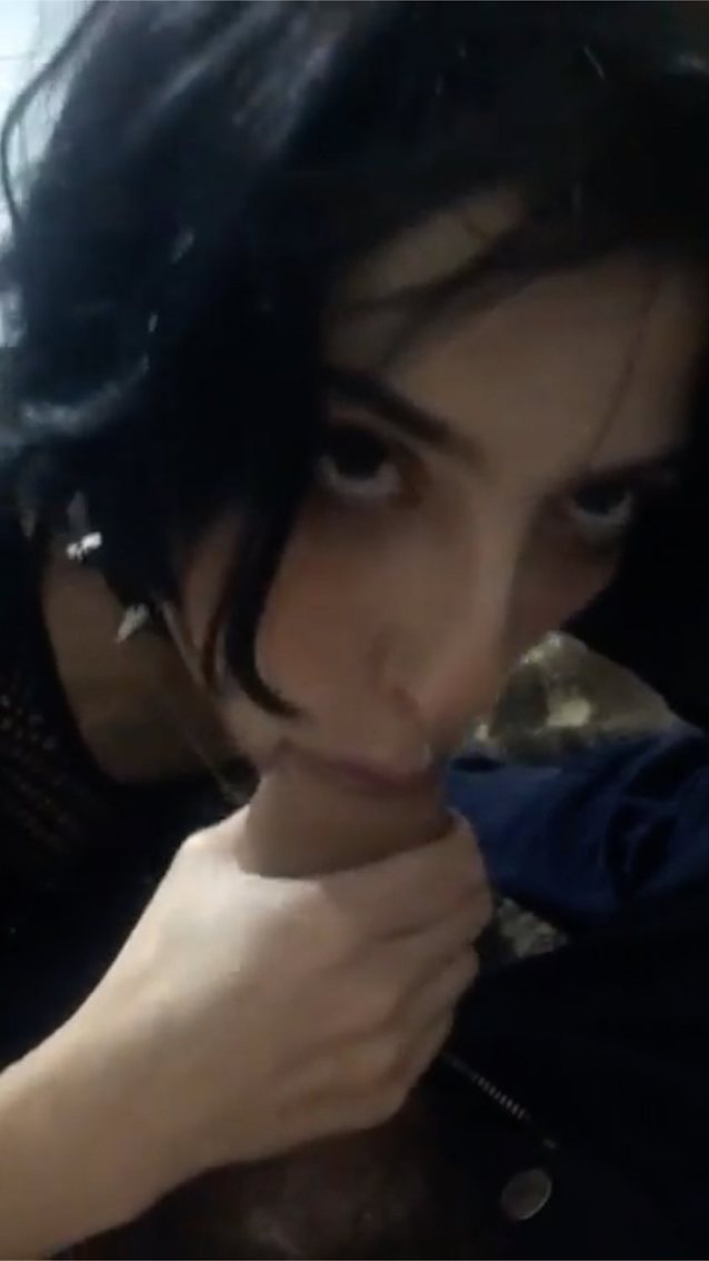 blowjob, goth, pretty, solo, indoors