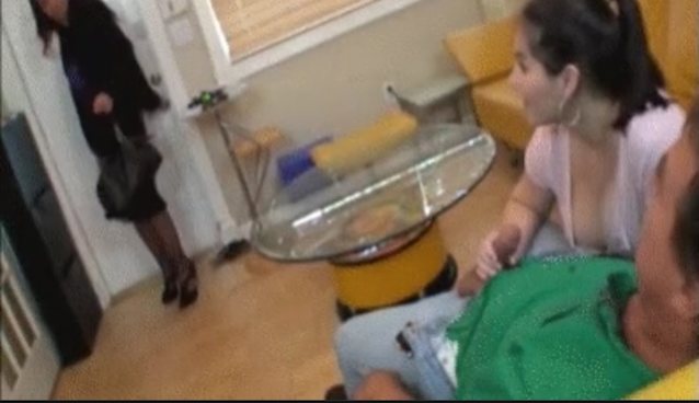 masturbation caught brunette