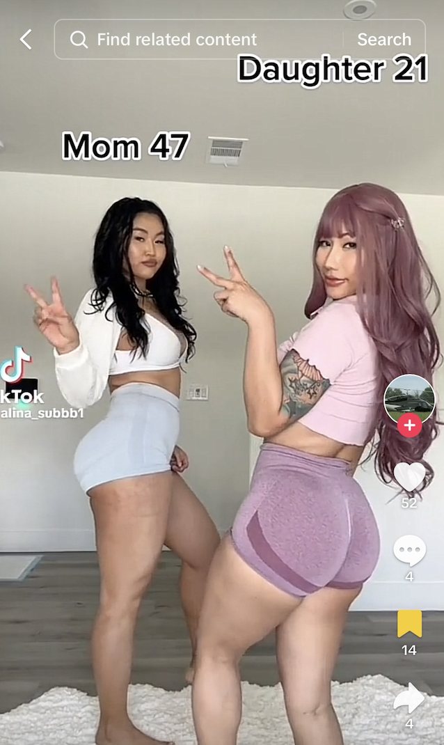 tiktok, asian, big ass, thick thighs, milf