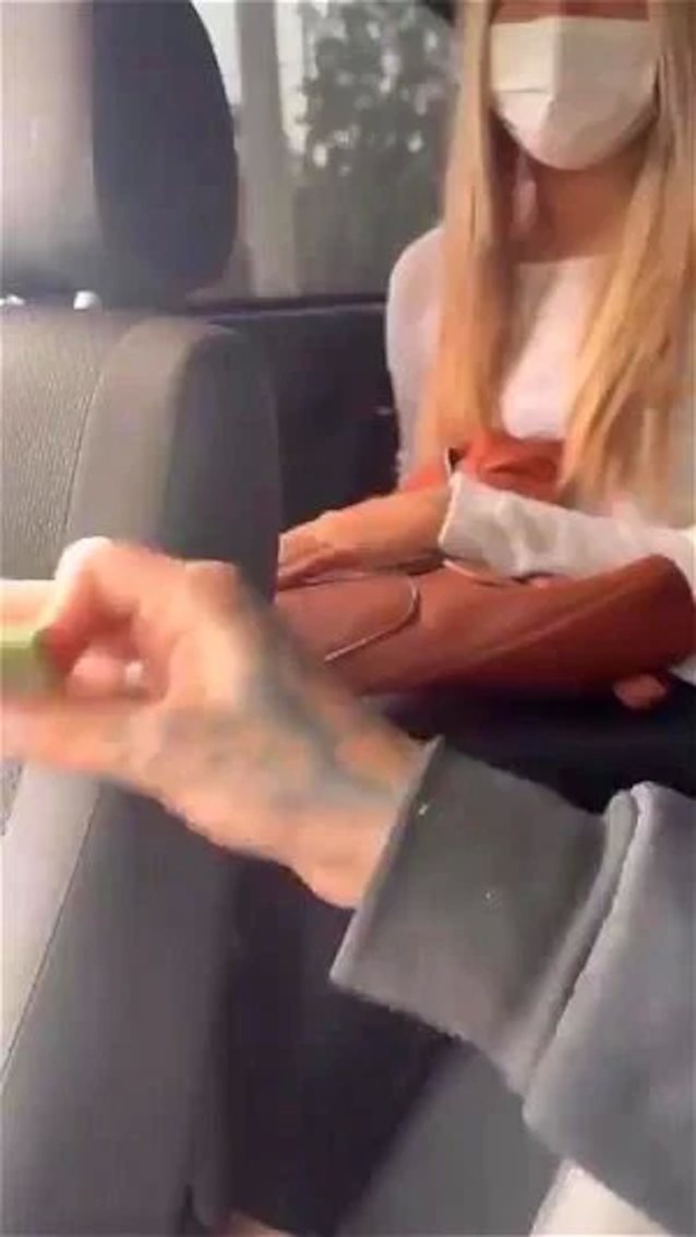 white hair, public porn, car porn