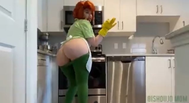 dexters mom, parodia, big ass, big tits, red hair