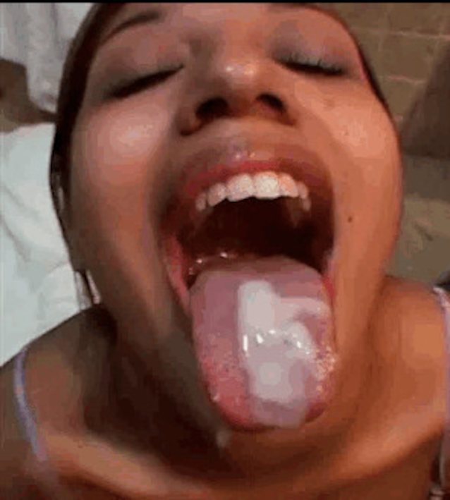 Girl Plays With Cum