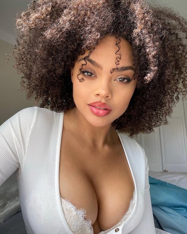 ebony, white, big tits, beautiful queen, curls