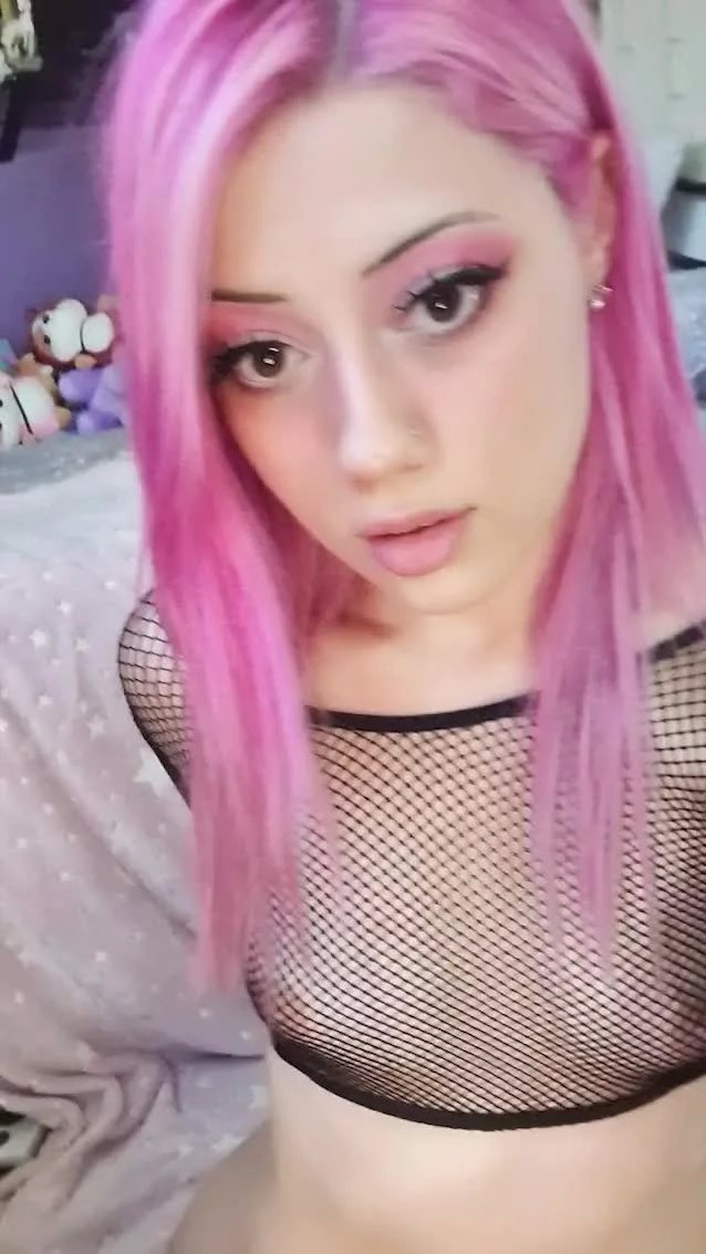 reddit, pink hair, anal, small tits, fishnet