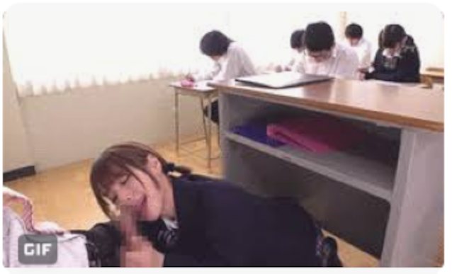 jav, schoolgirl, blowjob, classroom, desk