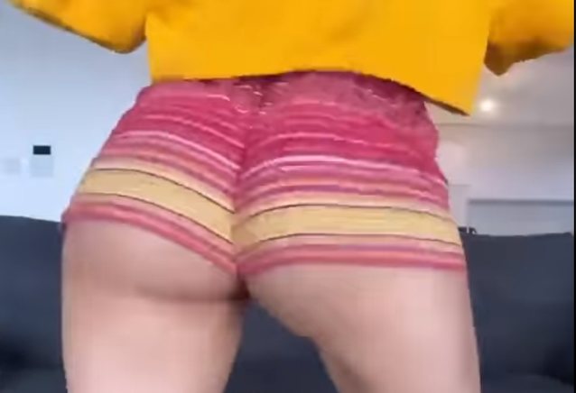 ass, white girl, big ass, shorts, dance