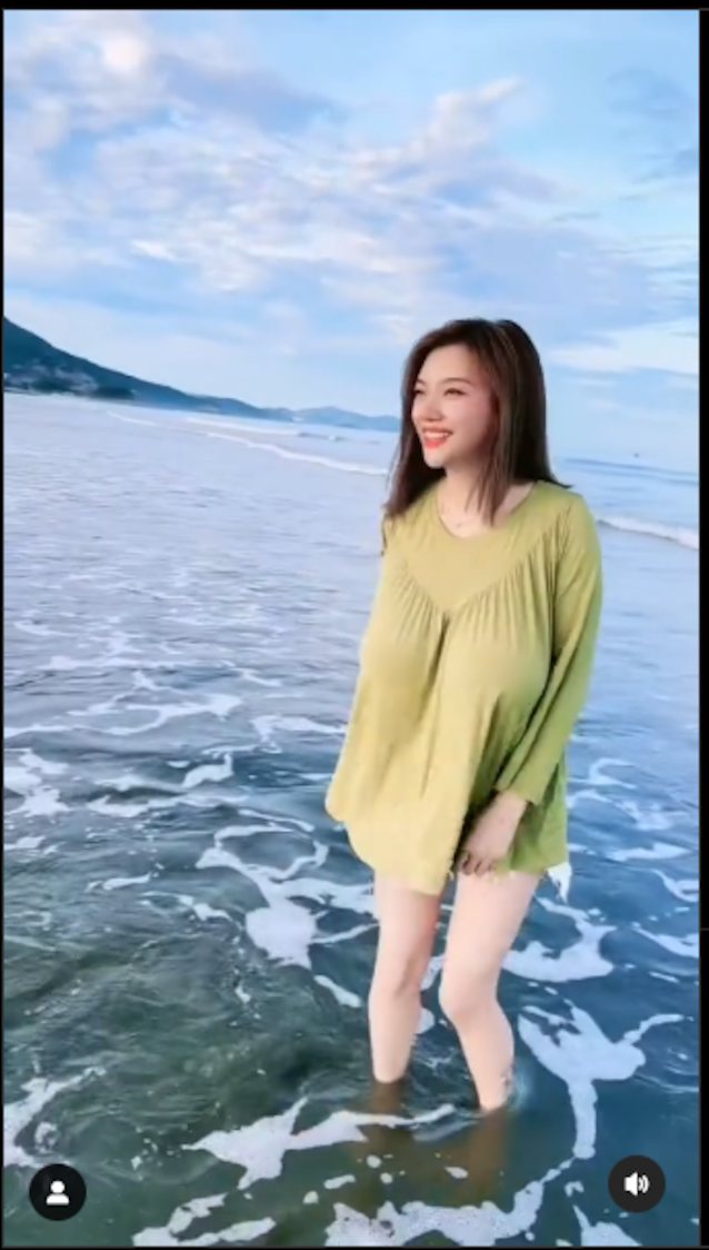 big tits, asian, beach