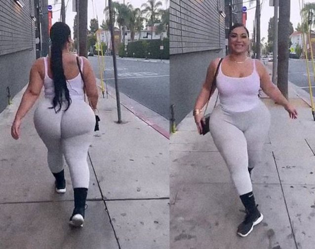 big booty brunette legging