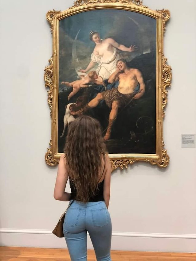 art, jeans, ass, big ass, blonde